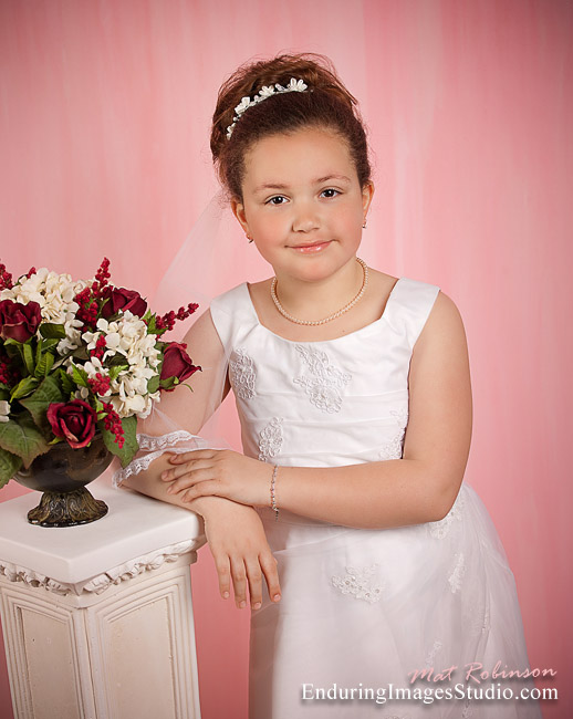 Communion portrait photographer, Denville, NJ